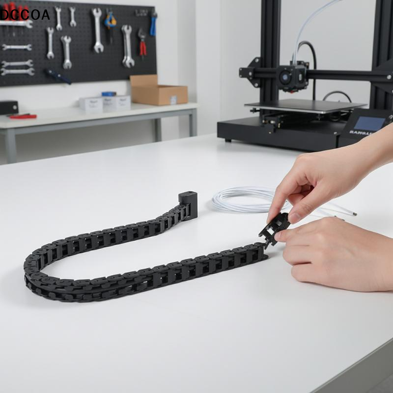 3D Printer Cable Chain - [COA]Flashforge Adventurer 5X용 블랙 3D 프린터
