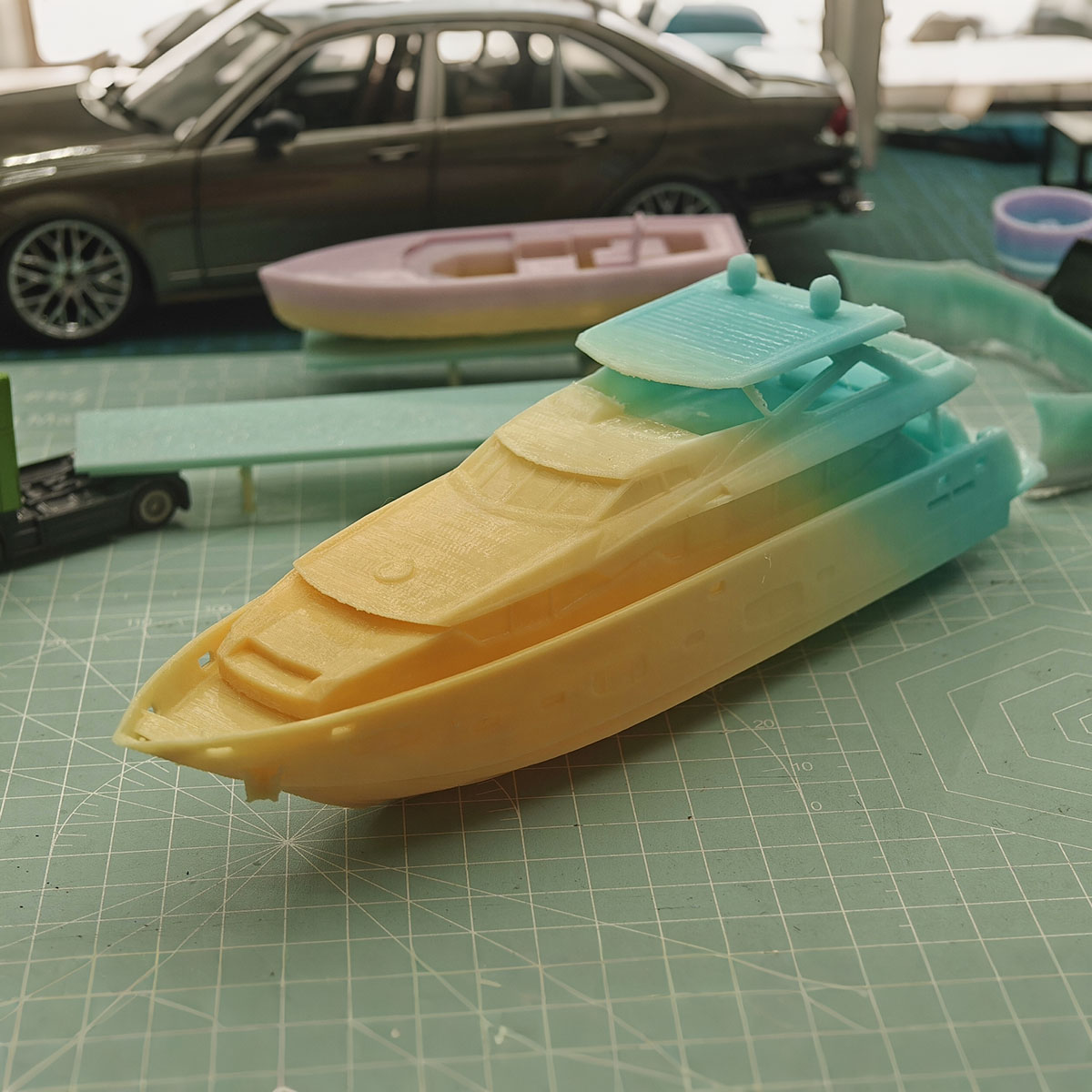 3D Printing One Piece - 미니 럭셔리 요트 모델 23cm 3D