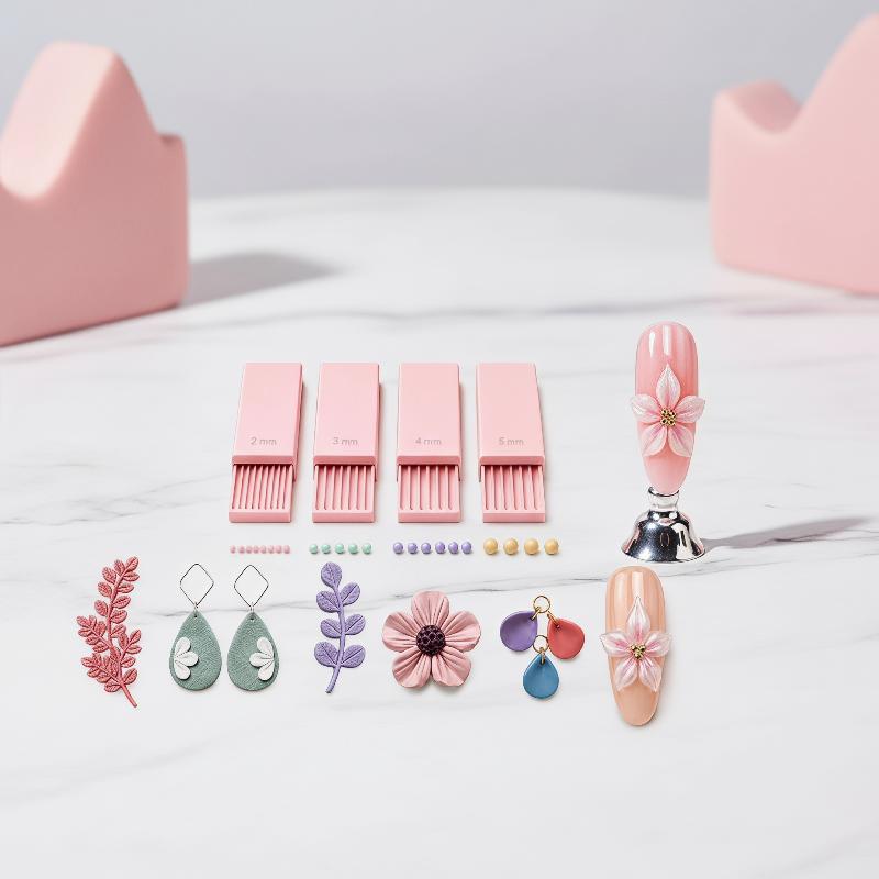 3D Printing Maker - 네일 아트 비드 롤러 4개 세트