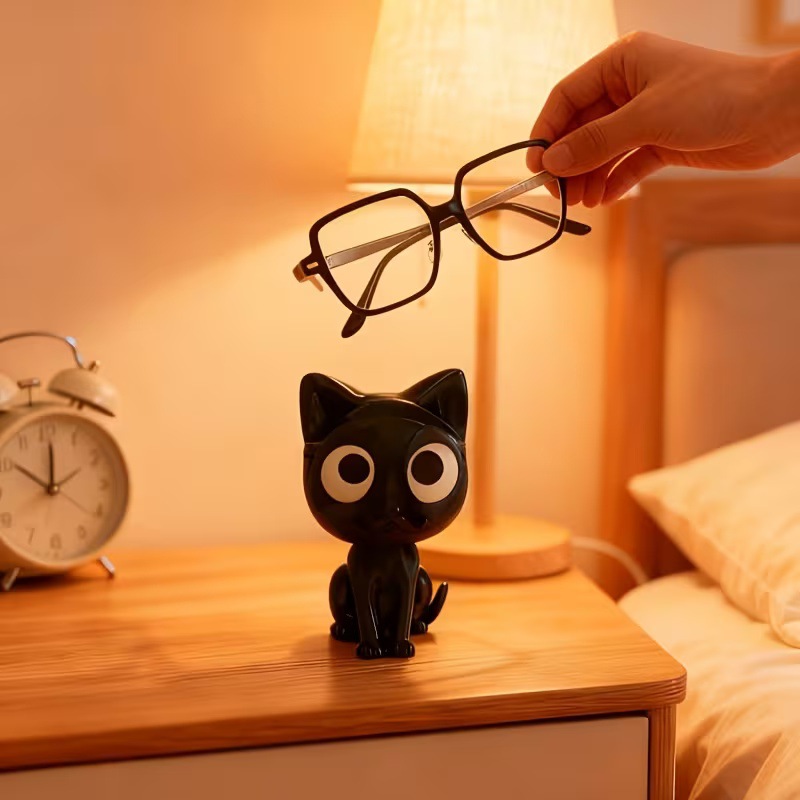 3D Printing Glasses Frames - 3D 프린팅된 검은 고양이 안경테 귀여운
