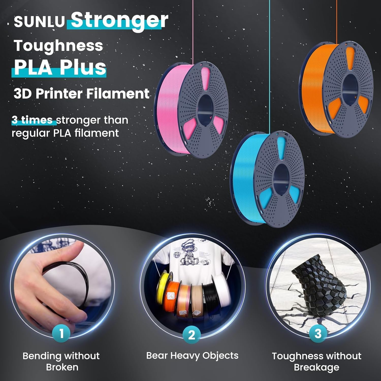 SUNLU Pla Plus 3D 필라멘트 1.75mm  - 3D Printing Fdm 리뷰 및 가격