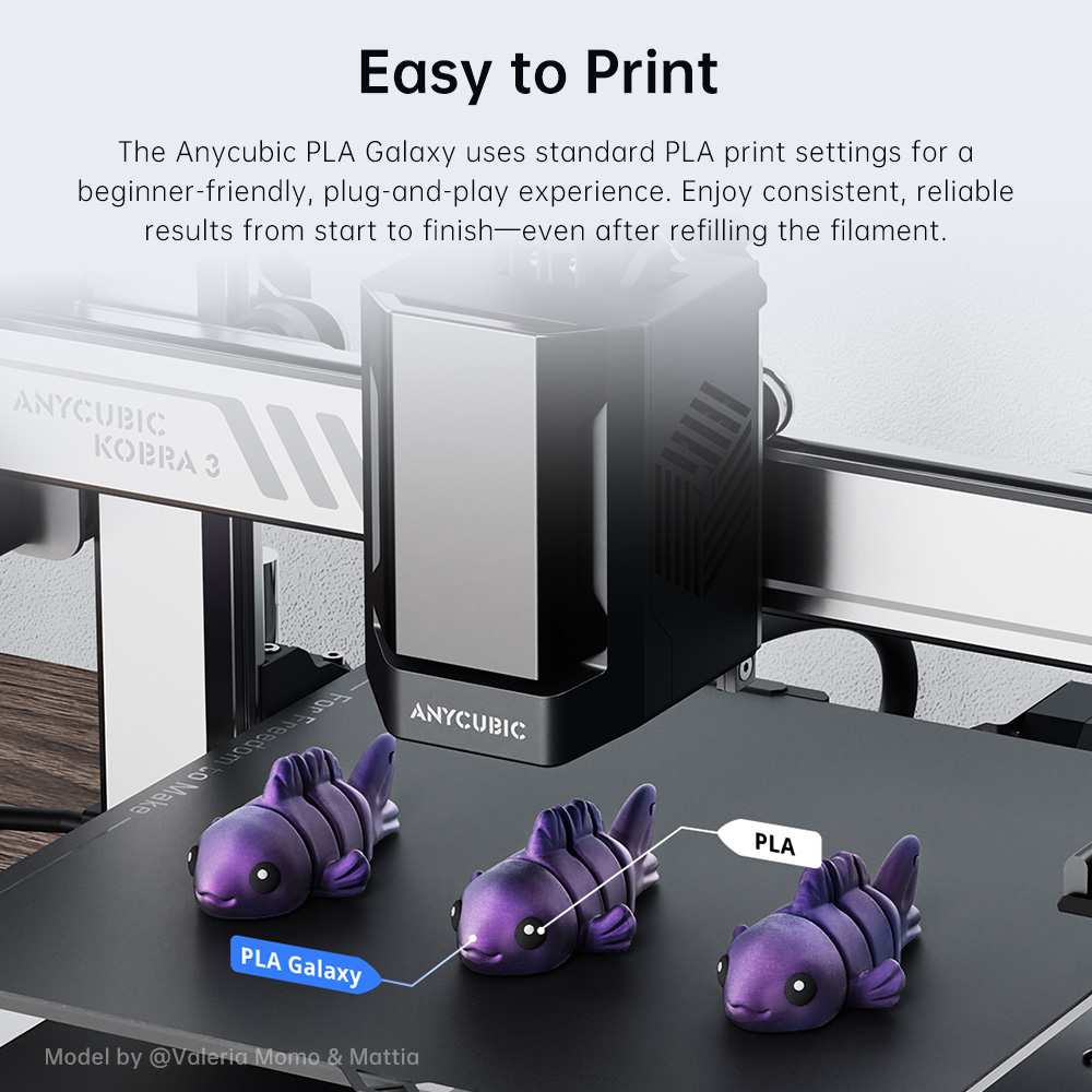 애니큐빅 PLA 갤럭시 필라멘트 스타리 이펙트 3D 프 - 3D Printing Fdm 리뷰 및 가격