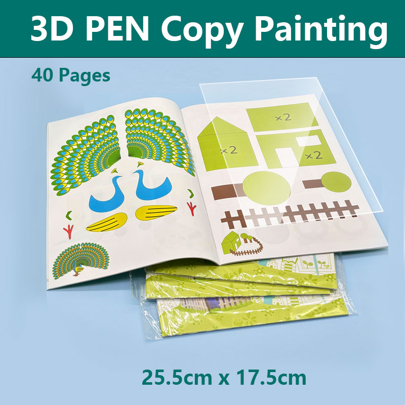 그래픽 템플릿과 페인팅 튜토리얼이 포함된 3D 펜 드로 - 3D Printing Template 리뷰 및 가격
